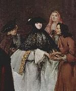 Pietro Longhi Die Wahrsagerin painting